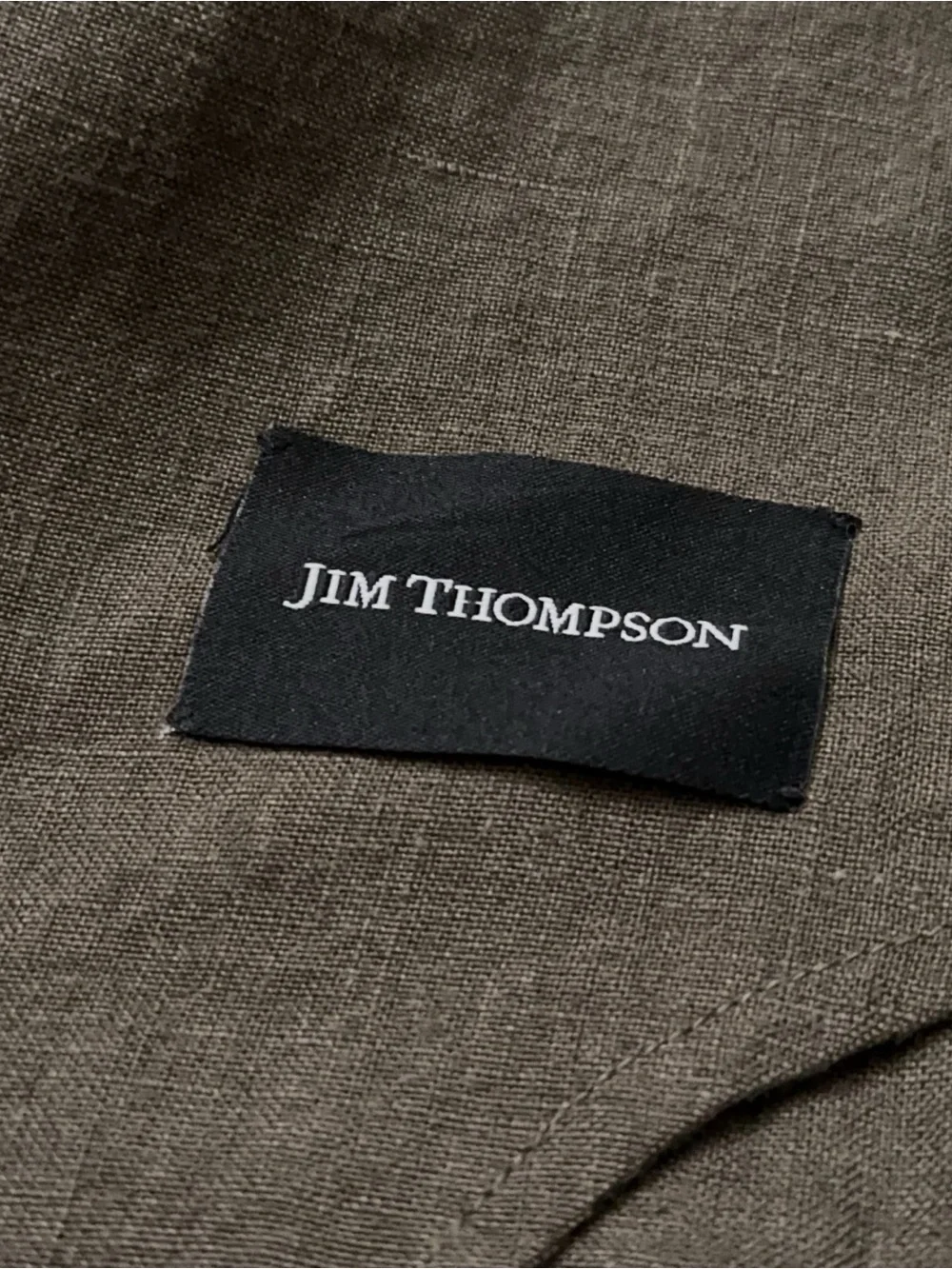 Jim Thompson Blazer Chore Jacket Mens 40 Sports Coat Linen Unconstructured Brown